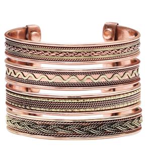 Adjustable <b>Copper</b> <b>Bangle</b> Cuff Bracelet Handmade Open End Rustic <b>Copper</b> Jewelry for <b>Men</b> and Women - Product Image 1