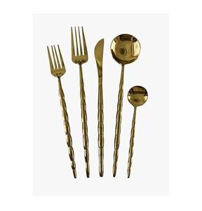 El mejor diseño de juego de cubiertos con acabado dorado de latón para utensilios de cocina para servir alimentos, cubiertos para comer, cuchara a buen precio. - Product Image 3