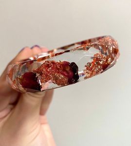 CONDITIONS Bijoux Résine Acrylique Bracelet Bracelet Exagéré Éblouissant Multicolore Large Irrégulier Carré Acrylique Bracelets pour - Product Image 1