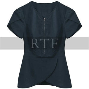 ชุดยูนิฟอร์มพยาบาลแขนสั้นมีซิปขัดตัวสำหรับโรงพยาบาล - Product Image 3