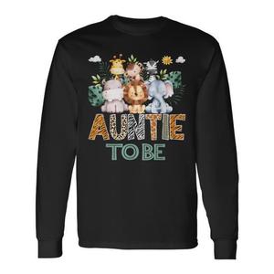 T-shirt a maniche lunghe per futura zia, con animali della giungla, safari, rivelazione del sesso, elegante t-shirt promozionale - Product Image 1