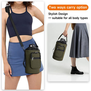Atlas Luxury Waterproof Adjustable Strap Polyester 30 40oz Portable Outdoor Sports Shoulder Crossbody Water <b>Bottle</b> Bag - Product Image 6
