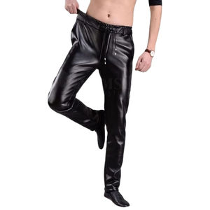 Pantalons en cuir pour hommes, légers, best-sellers, lavés, pour la vente en ligne, vêtements décontractés, qualité supérieure - Product Image 3