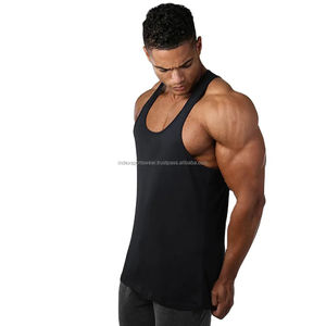 Débardeur de fitness pour hommes, gilet en coton blanc uni pour la musculation, fabriqué au Pakistan, en vente - Product Image 3