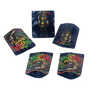 Bolsas de Mylar Negras Brillantes de 3.5g con Cierre Hermético, Impresión Personalizada, para Almacenamiento y Empaque - Product Image 2