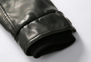 Top qualité veste en cuir hommes 2025 hiver longs hommes moto PU coupe-vent mode Slim Fit mâle marque vêtements 6XL - Product Image 5