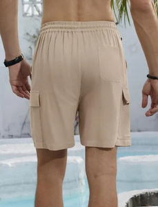 2025 vente chaude OEM ODM Cargo été Shorts survêtement couleur unie de court décontracté confortable Shorts extérieur Shorts pour hommes - Product Image 3