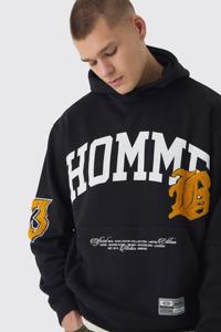 Wholesale 100% Cotton Pull Over Fleece Street Long Sleeve Loose Tops <b>Black</b> Oversized <b>Men's</b> Hoodies Breathable Made in Pakistan - Product Image 3