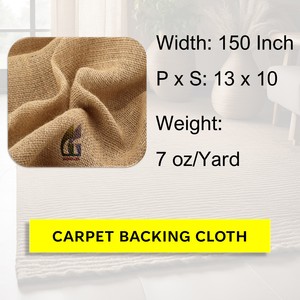 Tela de respaldo de alfombra 150 pulgadas de ancho 7 oz tela biodegradable tejida yute empenachado paños fabricante Goodman Global Bangladesh - Product Image 2