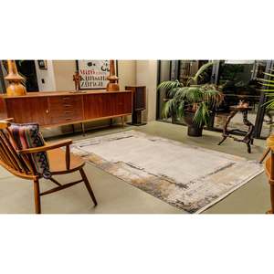 Tapis moderne multicolore Netline PR005 Perre, 60% viscose, 40% acrylique, pour chambre à coucher, bureau et chambre d'enfant, tapis Home Depot - Product Image 1
