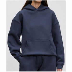 เสื้อฮู้ดผู้หญิงสีพื้นดีไซน์ใหม่มีสไตล์บริการ OEM - Product Image 5