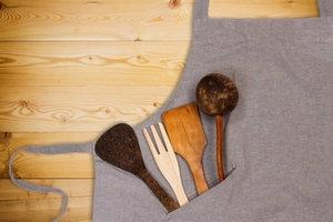 Delantal de Cocina Clásico sin Mangas 100% Algodón para Mujer, Transpirable, Sostenible, para Uso Doméstico y de Cocina en Verano - Product Image 4