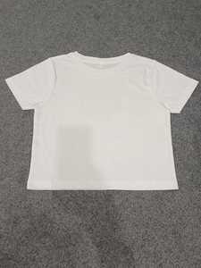 เสื้อครอปคอกลมแขนสั้นสำหรับผู้หญิง, เสื้อยืดครอปผ้าฝ้ายคุณภาพสูงจากบังคลาเทศ - Product Image 2