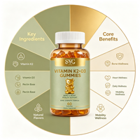 Gummies SYC BIO Vitamine K2+D3 Bien-être 60 Gummies Format Oursons Gommeux Marque Privée OEM ODM Prix Usine Vente en Gros