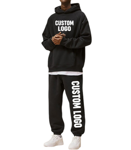 Chándal unisex de peso pesado de alta calidad, conjunto de dos piezas liso de talla grande transpirable, chándal para hombre - Product Image 2