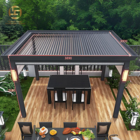 Bioclimatic Pergola aluminium persiennes réglables cadre enduit de poudre gazebo extérieur pavillon durable peint à la bombe balcon