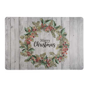 Ensemble de 4 sets de table lavables et antidérapants motif floral pour Noël, en lin et coton tissé, pour la maison et la cuisine - Product Image 2