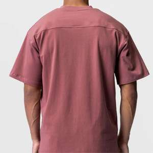 Camisetas para hombre hechas en fábrica nueva moda manga corta colores sólidos transpirable verano mejor logotipo personalizado - Product Image 4