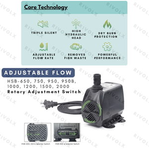 Pompe à eau submersible silencieuse et durable pour aquarium-Mini pompe pour étang et fontaine avec filtre - Product Image 6