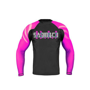 Uv Upf เสื้อโต้คลื่นของผู้ชาย,ชุดรัชการ์ดแขนสั้นสำหรับเล่นเซิร์ฟเล่นกระดานโต้คลื่นกระชับรูปร่างกำหนดได้เองขนาด50 + Mmma Bjj - Product Image 4