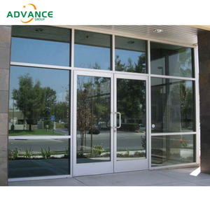Puerta de entrada de vidrio doble de lujo con cerradura de <span class=keywords><strong>escape</strong></span> para restaurantes de hotel, espacio para eventos, puerta de tienda comercial de eficiencia energética - Product Image 3