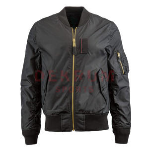 เสื้อแจ็กเก็ตบอมเบอร์เข้ารูปสำหรับผู้ชายเสื้อแจ็คเก็ตหนังขนแกะดีไซน์ใหม่ปกตั้งสำหรับใช้งานกลางแจ้ง - Product Image 1