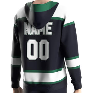 Sweat à capuche de hockey sur glace en polyester de haute qualité unisexe couleurs et tailles personnalisées pour les équipes et les détaillants pour les commandes en gros - Product Image 4