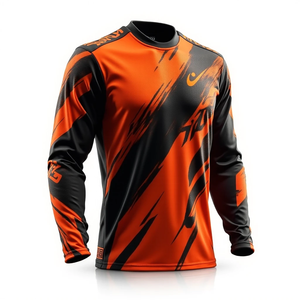 เสื้อโมโตครอสแบบกำหนดเอง คุณภาพสูง ผ้าระบายอากาศ น้ำหนักเบา เหมาะสำหรับนักแข่งออฟโรด แข่งรถมอเตอร์ไซค์ แข่งรถออโต้ - Product Image 4