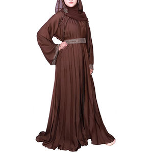 Breathable High Quality Modest Simple Long Sleeve <b>Women</b> Muslim Wear Islamic Abaya <b>Kaftan</b> Style 100% Cotton Maxi Custom Logo - Product Image 1