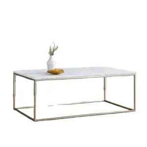 Mesa de centro rectangular de mármol, mueble moderno para sala de estar, de lujo, hecho a mano, 2023