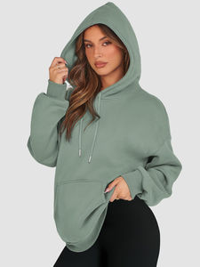 Sweatshirts à capuche et sweatshirts pour femmes Automne Sweatshirts à capuche en coton épais et chauds pour femmes Sweats à capuche respirants anti-boulochage pour femmes - Product Image 2