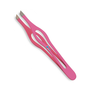 Pinzas de belleza Pinzas de cejas de Punta inclinada de acero inoxidable Desplumado afilado para dar forma a las cejas utilizado para la eliminación detallada del vello fino - Product Image 4