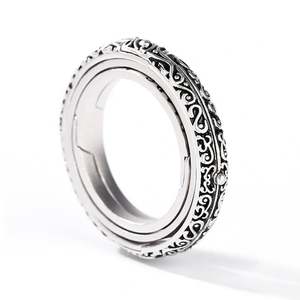 Jeulia Astronomical Sphere Sterling <b>Silver</b> Men's <b>Opal</b> <b>Ring</b> with Free Chain - Product Image 3