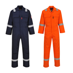 Overoles de algodón duraderos de alta visibilidad para hombres con ropa de trabajo de seguridad ligera personalizada reflectante - Product Image 4