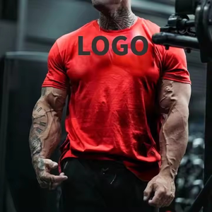 Camisetas de gimnasio para hombre de la mejor calidad, diseño de logotipo personalizado transpirable de gran tamaño en relieve 100% algodón, crea tu propio estilo - Product Image 2