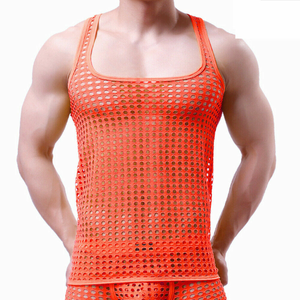 2026 Mens Casual Fitness Gym Tank <b>Top</b> Sleeveless Sports Running <b>Mesh</b> Solid Color Breathable 100% Cotton - Product Image 5
