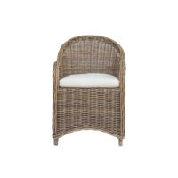 Fauteuil en rotin Kubu élégant de Surabaya, design moderne avec confort naturel pour le salon