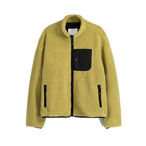 Venta al por mayor de chaqueta de lana micropolar para hombre con logotipo personalizado estilo informal cremallera otoño Camping correr chaquetas de hombre de microlana - Product Image 1