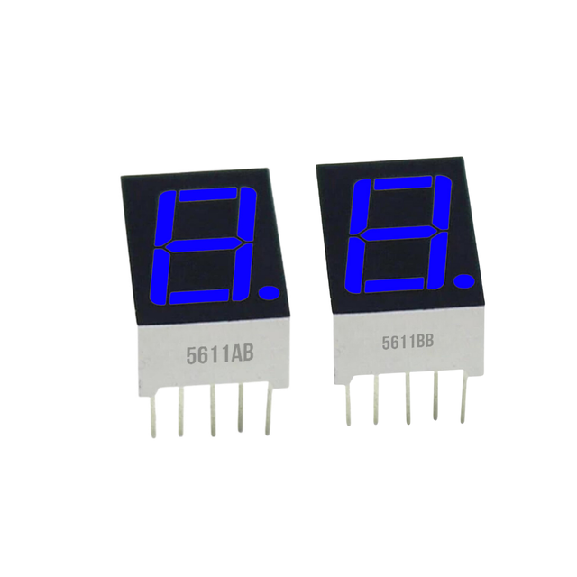 VAOHM Hole 5611AB 5161AB 5611BB 5161BB Blue One Digit Seven Segment LED Display Tube 10Pin 0.56 Inch Common Anode/Cathode