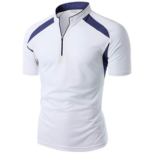 <b>Mens</b> Performance for <b>Shirt</b> Zipper Quick Dry Breathable Lightweight Summer Short Sleeve Sports Jersey Poplin Custom Teamwear - Product Image 3