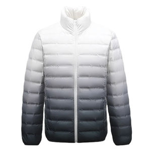 Automne hiver Ultra-léger dégradé veste pour hommes 90% canard toile col montant vêtements d'extérieur sport manteau de haute qualité - Product Image 1