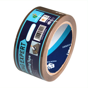 เทปกาวปิดพัสดุสีน้ำตาลแบบหน้าเดียว ยี่ห้อ Custom BULL  ชนิดกาวเหนียวแน่น กันน้ำ ผลิตจากวัสดุ BOPP - Product Image 1