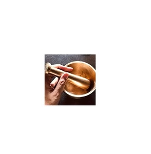 Offre Spéciale en laiton doré poli naturel ustensiles de cuisine pour la maison mortier et pilon ensemble protecteur au meilleur prix - Product Image 5