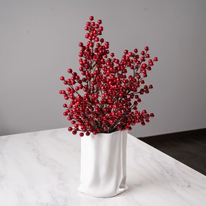 White Minimalist Ceramic Tabletop <b>Vase</b> 24cm with <b>Unique</b> Design - Product Image 3