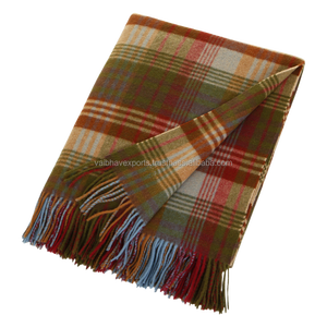 Mantas de lana merino de fábrica directa para invierno, logotipo personalizado, patrón de rayas sólidas, mantas tejidas, multiusos para adultos, tamaños personalizados - Product Image 3
