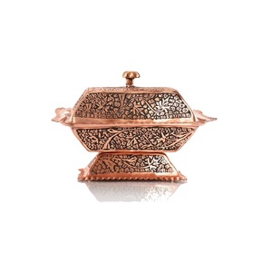 Pot de service en cuivre pur de taille personnalisée avec un design en relief pour la cuisine à domicile, pot de service, plat, design personnalisé pour la maison - Product Image 6