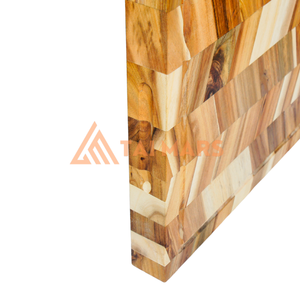 Planche à découper en bois d'acacia carré en gros, joint en forme de chevron, pour la viande, les légumes, planche à découper en bois de hêtre - Product Image 5