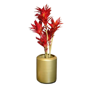 Maceta de flores con acabado mate de color plateado en forma de maceta con color y tamaño personalizados para centros comerciales de hoteles domésticos con tamaños de 10x9x9 cm - Product Image 5