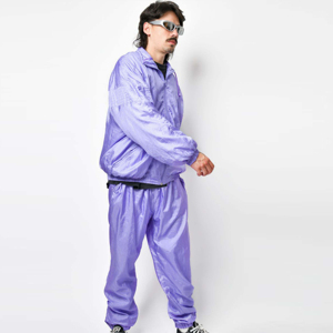 Chándal OEM Vintage Rave Purple para hombre, diseño clásico de los años 90 con colores brillantes, ideal para fiestas y estilo diario - Product Image 2