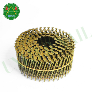 Clous de bobine de fil de fer OEM 15-16 degrés 1-1/4 pouces 14000 pièces avec anneau/revêtement jaune à tige lisse/vis pour la fabrication de palettes en bois - Product Image 6